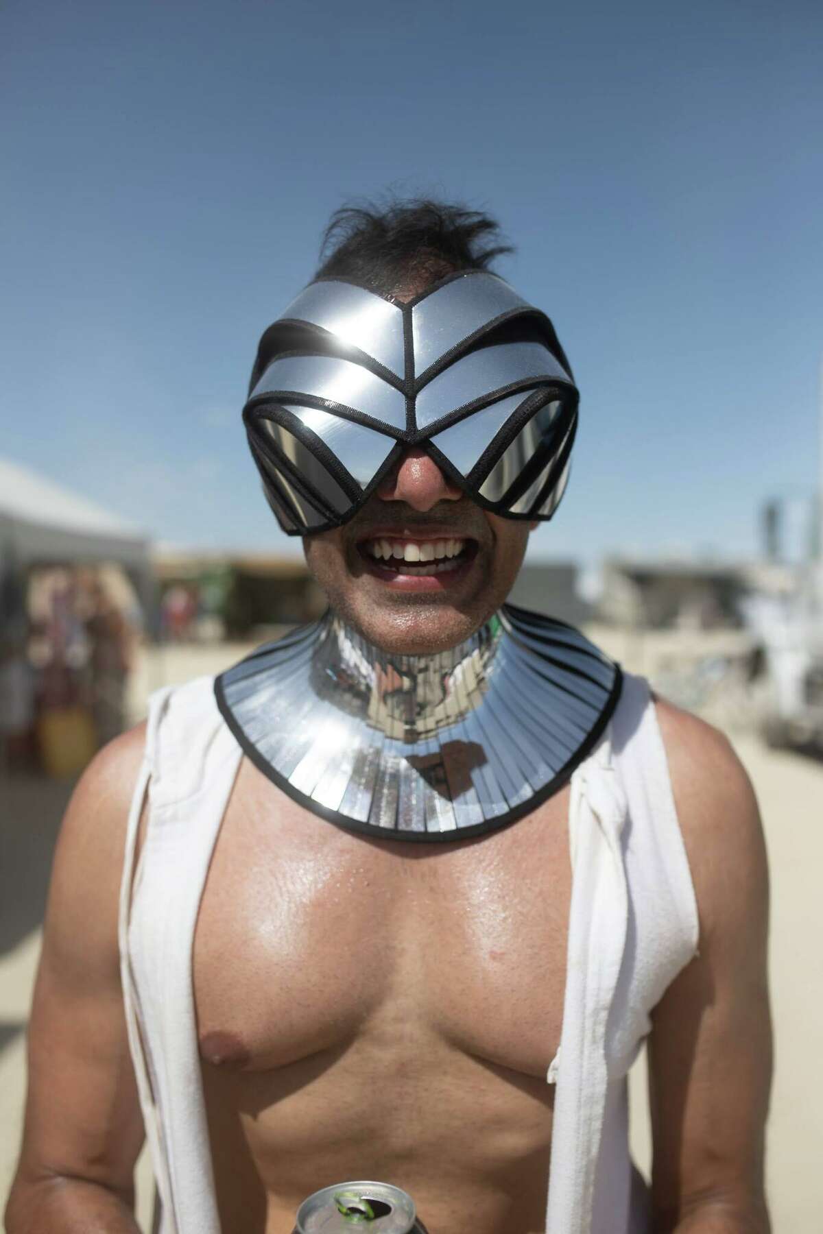 Sami Munir at Burning Man 2022 at the Black Rock Desert in Jerlak, Nevada.