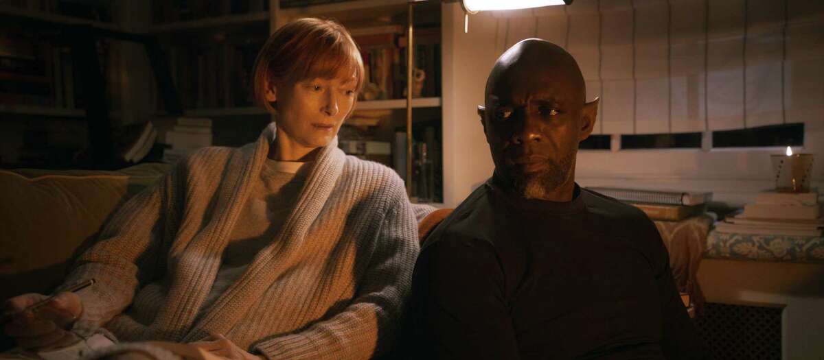 Tilda Swinton, left, and Idris Elba in "Three Thousand Years of Longing." (Courtesy Metro Goldwyn Mayer Pictures Inc./TNS)