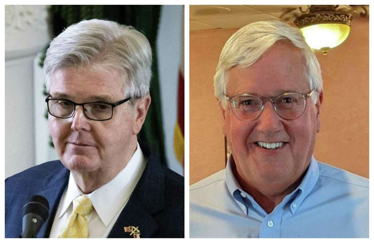 Republican Lt. Gov. Dan Patrick (L) and Democrat Mike Collier are competing in the Nov. 8 general election.