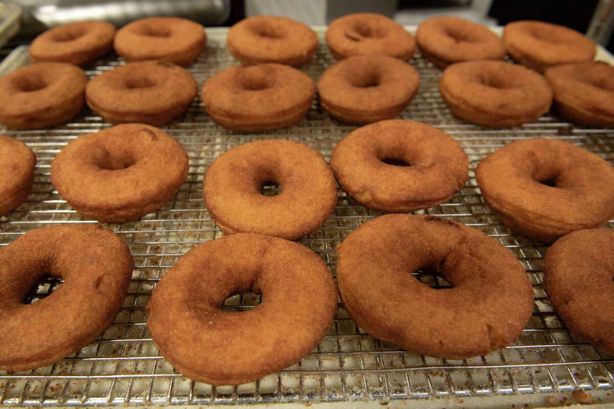 Cider doughnuts are seen in a kitchen at Golden Harvest Farms on Friday, Sept. 2, 2022 in Valatie, N.Y.