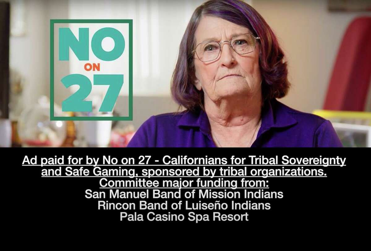 In an ad opposing Proposition 27, Peggi Fries, executive director of Desert Sanctuary, said the ballot measure is “not a solution” to homelessness.