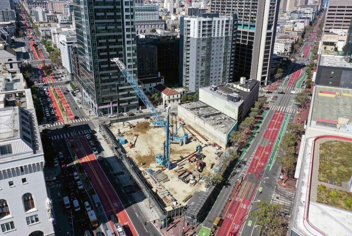 The construction site at 30 Van Ness Ave. in San Francisco is where the Australian company Lendlease is building a 47-story mixed use tower. It’s expected to be complete in 2025.