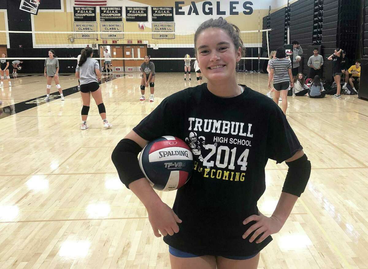 Trumbull’s Maggie Carley, a senior co-captain on the girls volleyball team, has committed to the University of Connecticut for her college career.