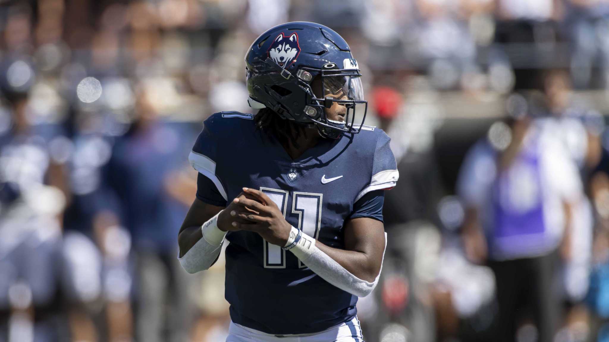 UConn quarterback Zion Turner is learning on the fly