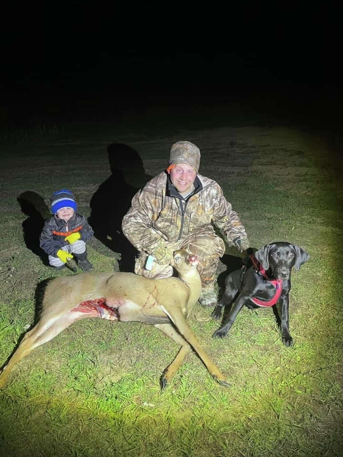 Caleb Evans' dog, Ruger, a one-year-old black Labrador retriever, was the perfect choice to help Evans hunt as their family and tracker. 