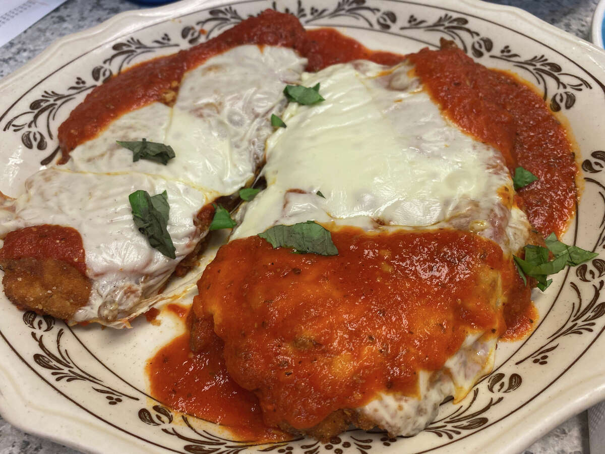 You will most likely take home half (or more) of the chicken Parm dinner at Frank's Ice Cream and Restaurant in Colonie. 