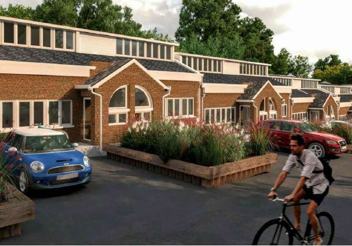 Renderings of the proposed live-work units on Oxford Road.