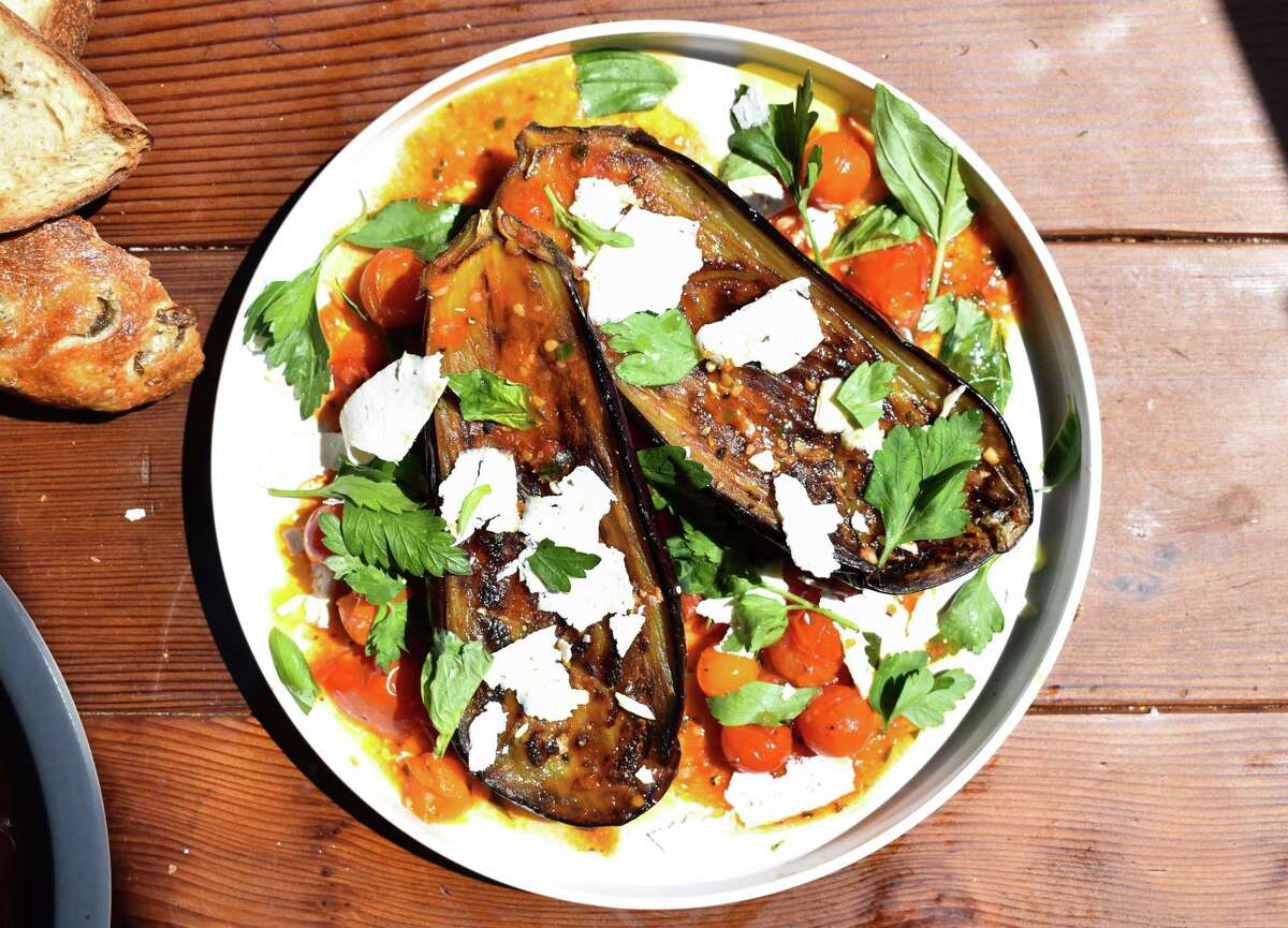Roasted Eggplant alla Norma is inspired by the Sicilian pasta dish.