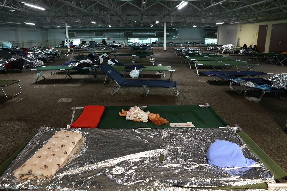 Cots are placed in a space at the City of San Antonio’s Migrant Resource Center - a transitional facility to help lawful, asylum-seeking migrants with services to help them get to their respective destinations after being processed by U.S. Customs and Border Protection and the Department of Homeland Security. Officials deal with about 400-1000 people a day on average through the center. The services offered at the center is intake, navigation, sheltering and food services. 70-percent of migrants are there for about 24 hours before they are on their way. Funding is provided by applied emergency services through FEMA. The center is 100-percent reimbursed by the federal government. Over 200,000 people have come through the center since April 2021 according to officials.