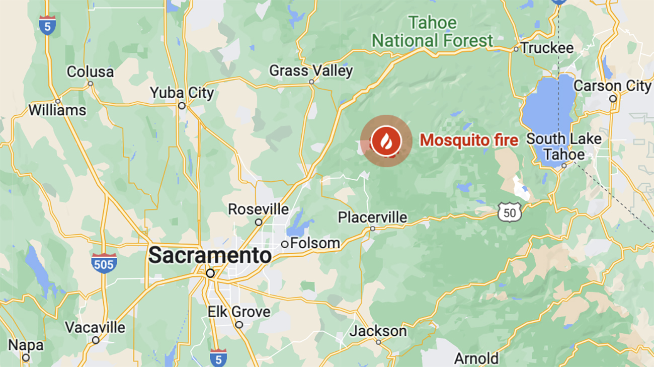 Map: Where California’s Mosquito Fire is burning