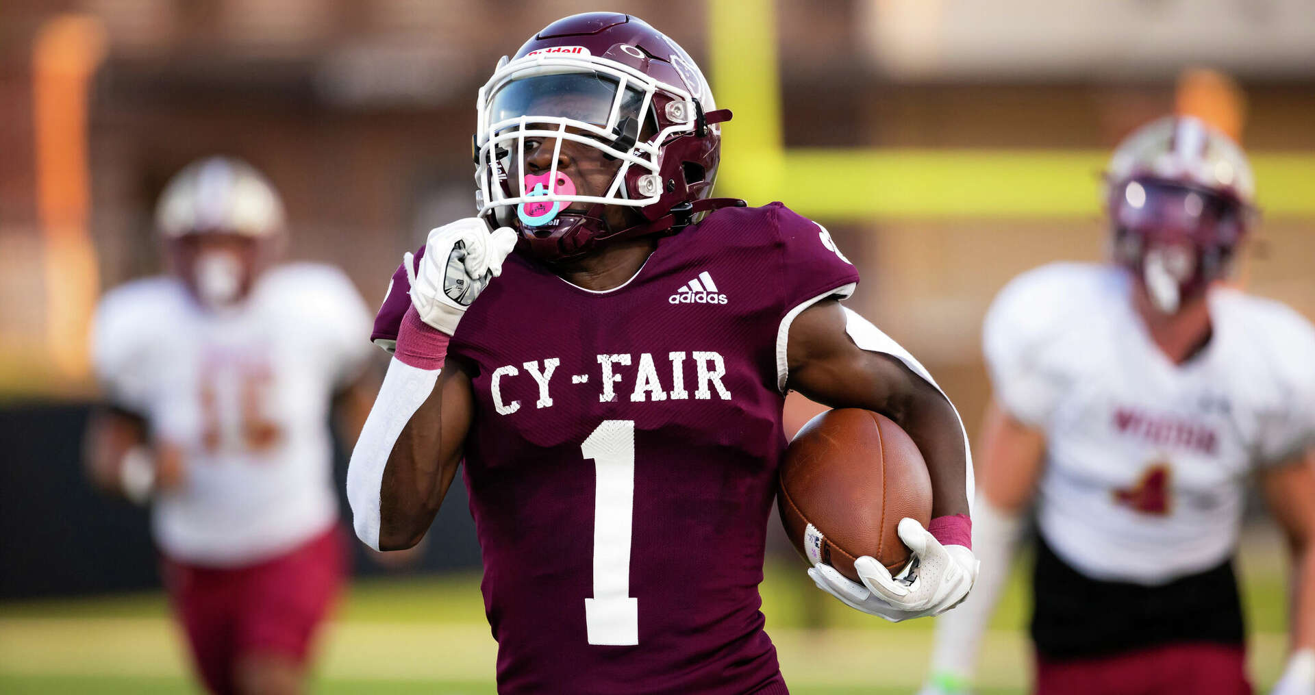 cy-fair football helmet Cy-Fair Bobcats roll past Cypress Woods Wildcats