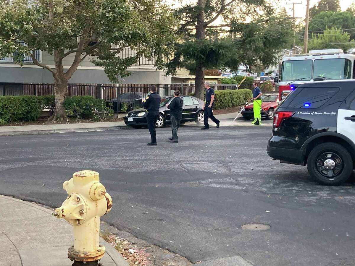 据报道，圣卡洛斯一名女子被砍头，一名消防员正在用水管冲洗街道。警方逮捕了一名她曾申请临时限制令的男子。