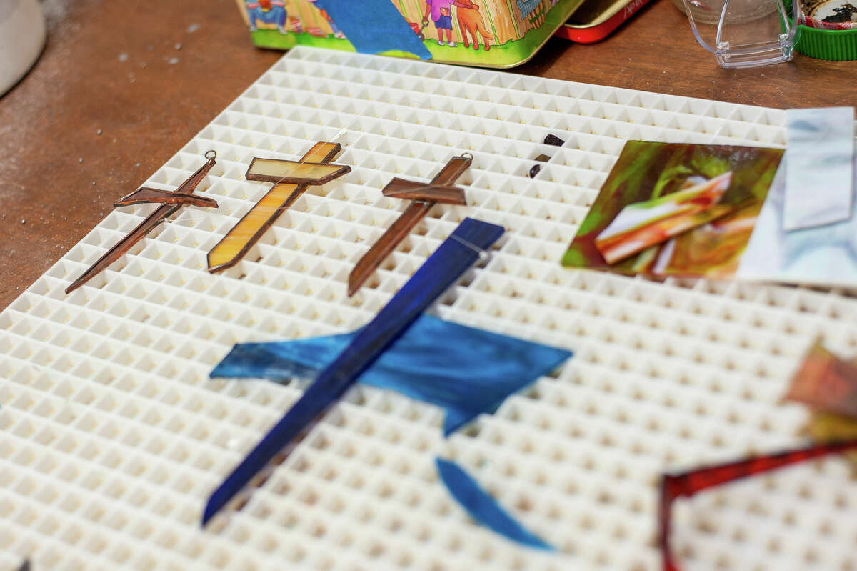 Clark of Midland, Michigan creates Tridge stained glass for St