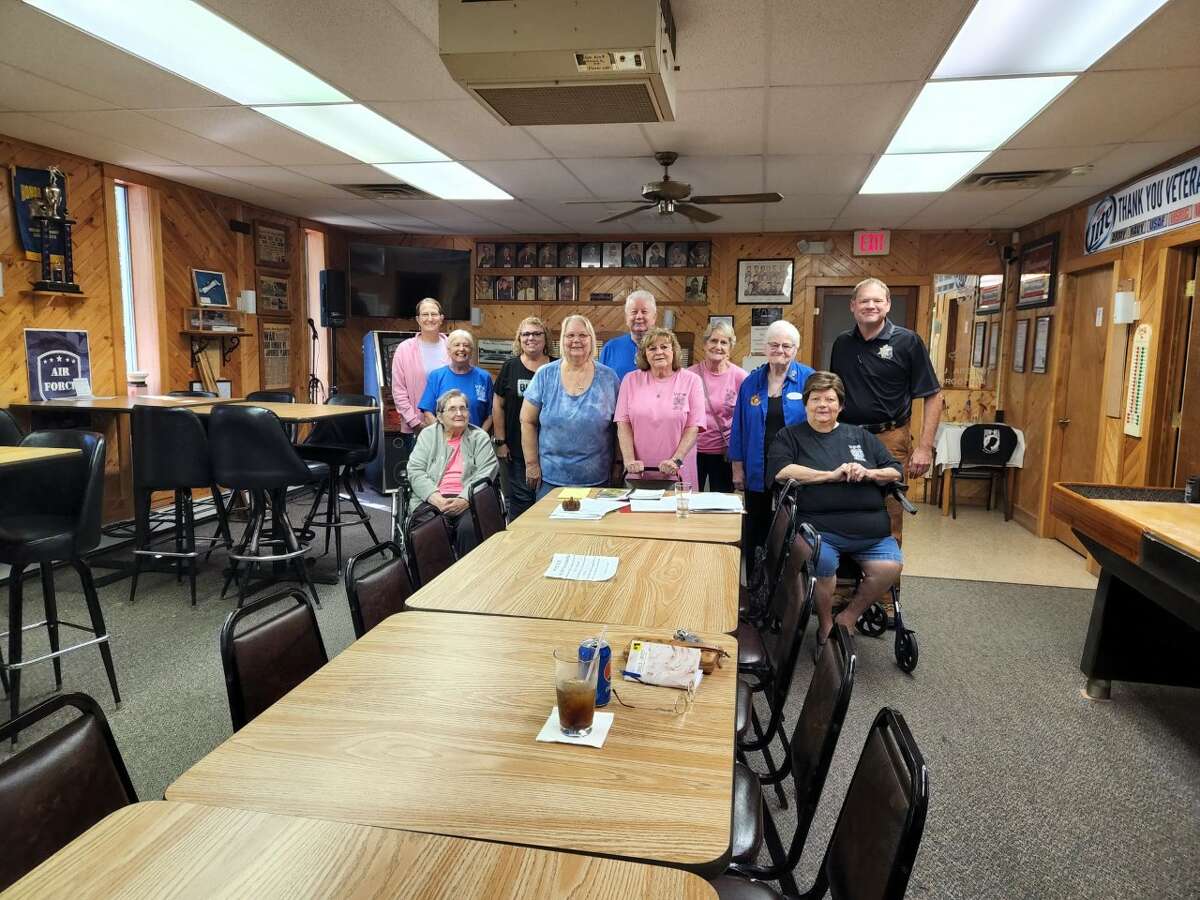Lake County Sheriff Rich Martin, serving in his capacity as Senior Vice President of the VFW Peacock Post 5315 Auxiliary, participated in the annual inspection by District 12 president Judy Schafer recently. Pictured is Sheriff Rich Martin (far right) with auxiliary members.
