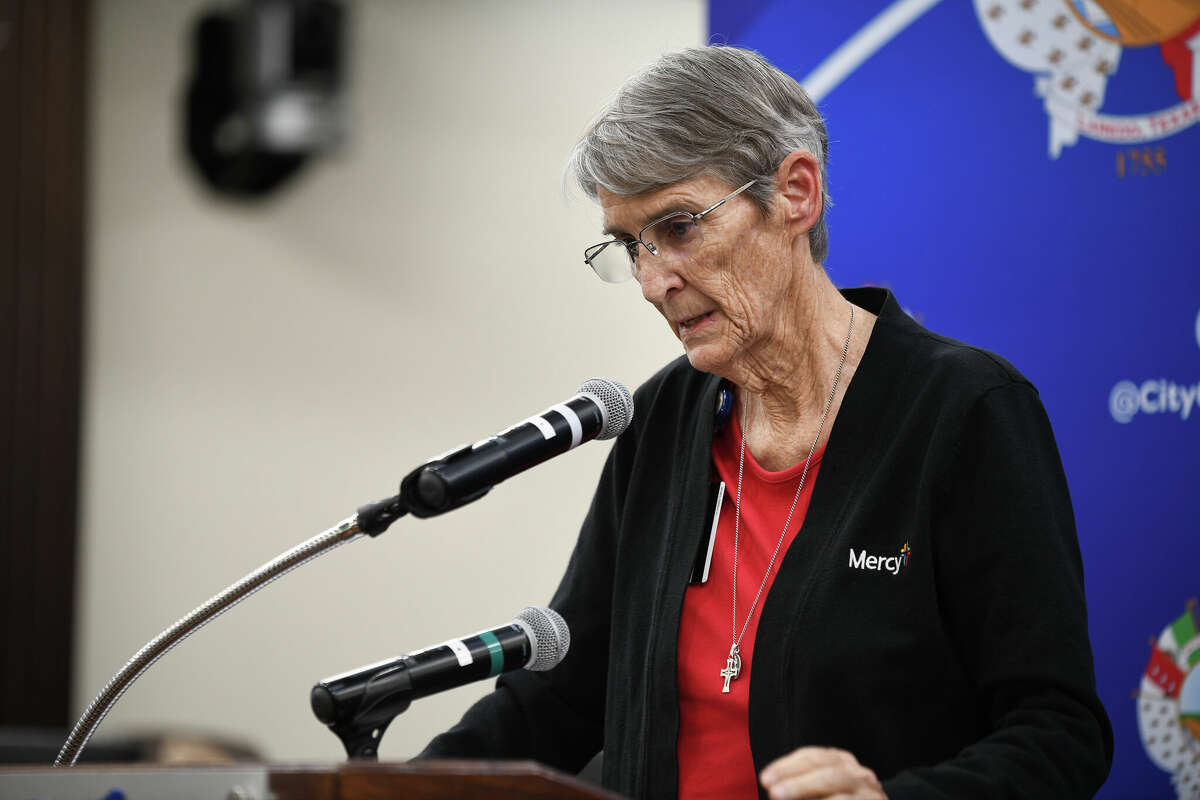 Sister Rosemary Welsh shares a tragic story of suicide during the Suicide Prevention Proclamation on Friday, Sept. 9, 2022. She encouraged everyone to reach out to those who are struggling and be the hope they need.