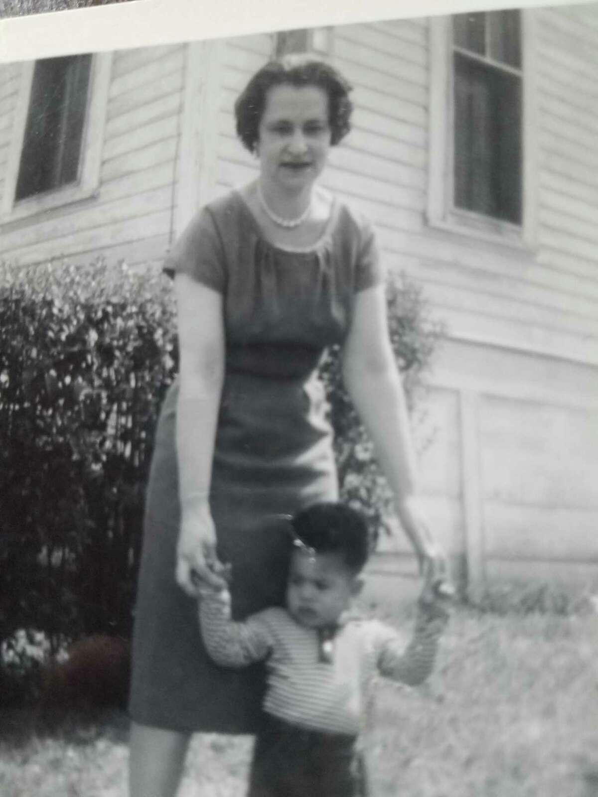 A young Cary Clack with his maternal grandmother, Olga Thompson.