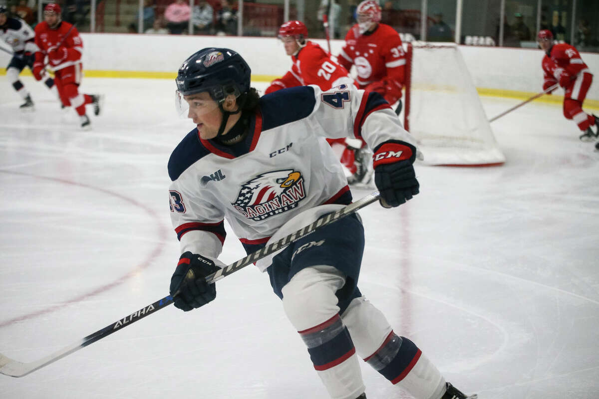 The Saginaw Spirit hosted the Soo Greyhounds for a preseason game at the Midland Civic Arena Sept. 9. 
