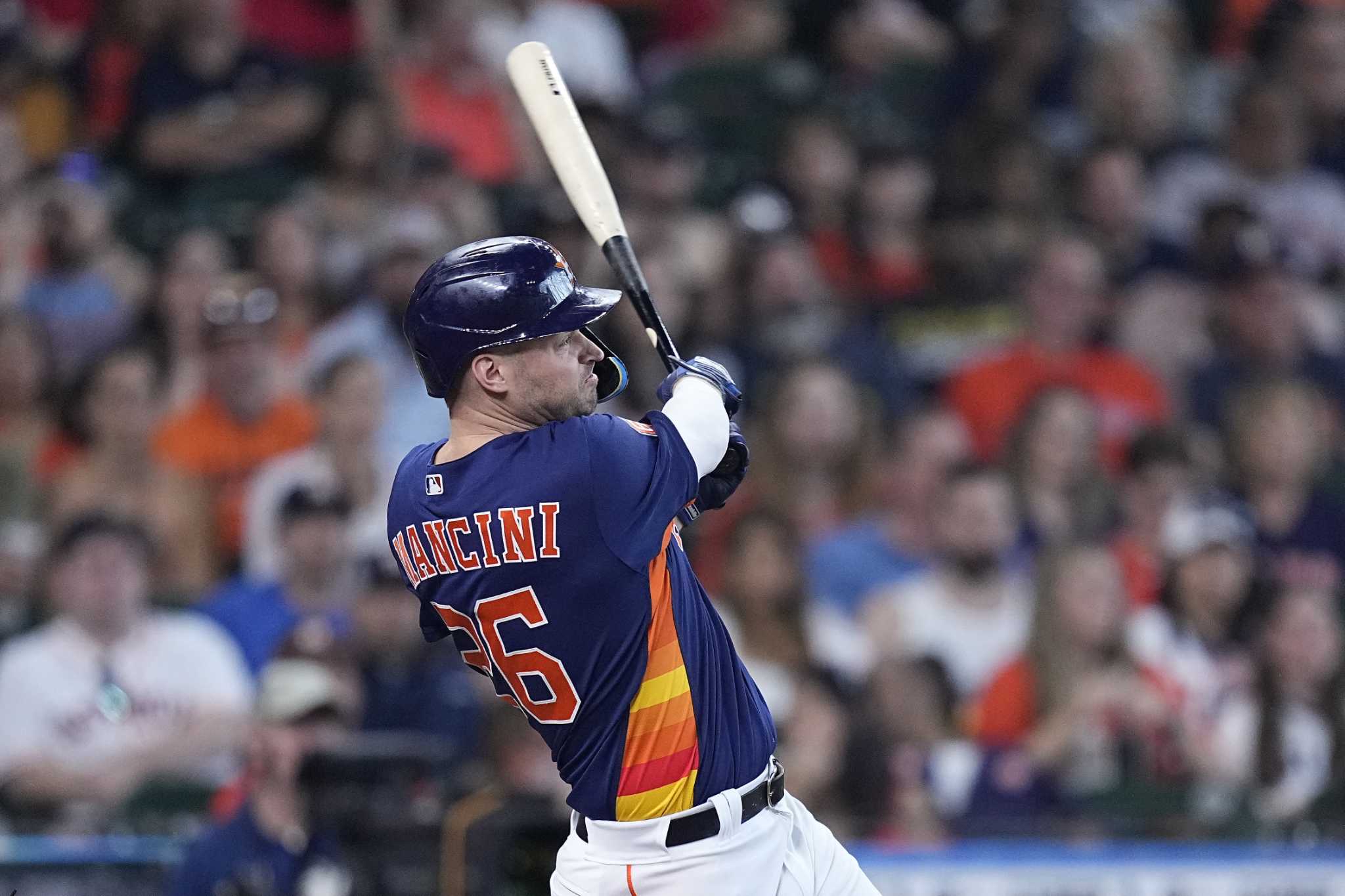 Astros baseball: Trey Mancini seeks groove as playoffs beckon