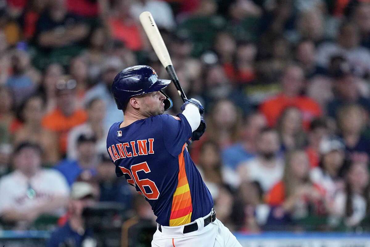 Story photo for Astros' Trey Mancini looks for groove as playoffs beckon