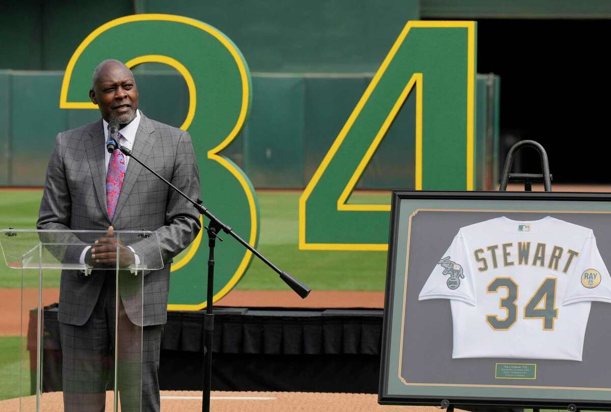 Dave Stewart attracts A-list of luminaries for A's jersey