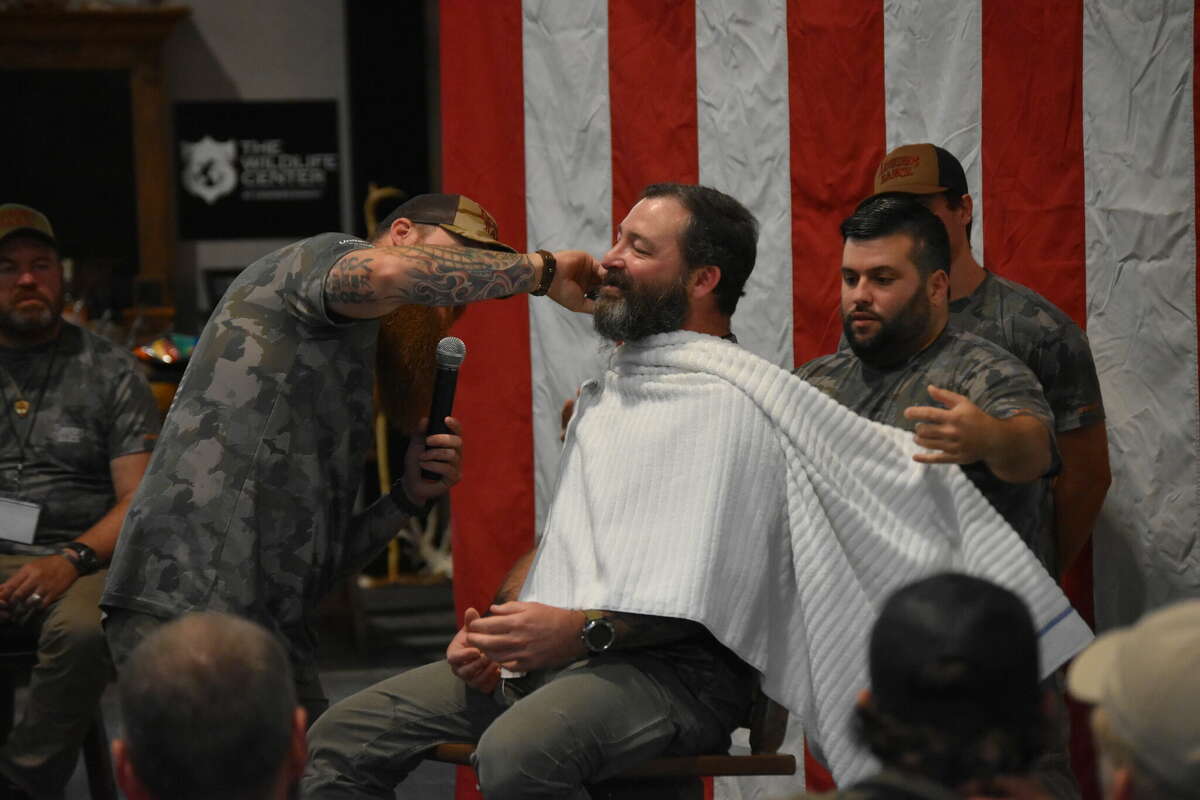 Tony Munsey raised $2,500 to help fund a veteran to be able to attend next year's hunt by auctioning off his beard.