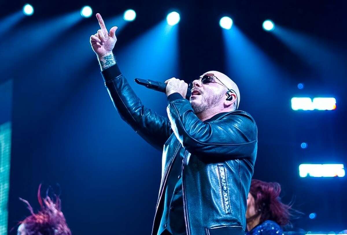 Pitbull and Iggy Azalea performed at Sames Auto Arena on Saturday, September 10. 