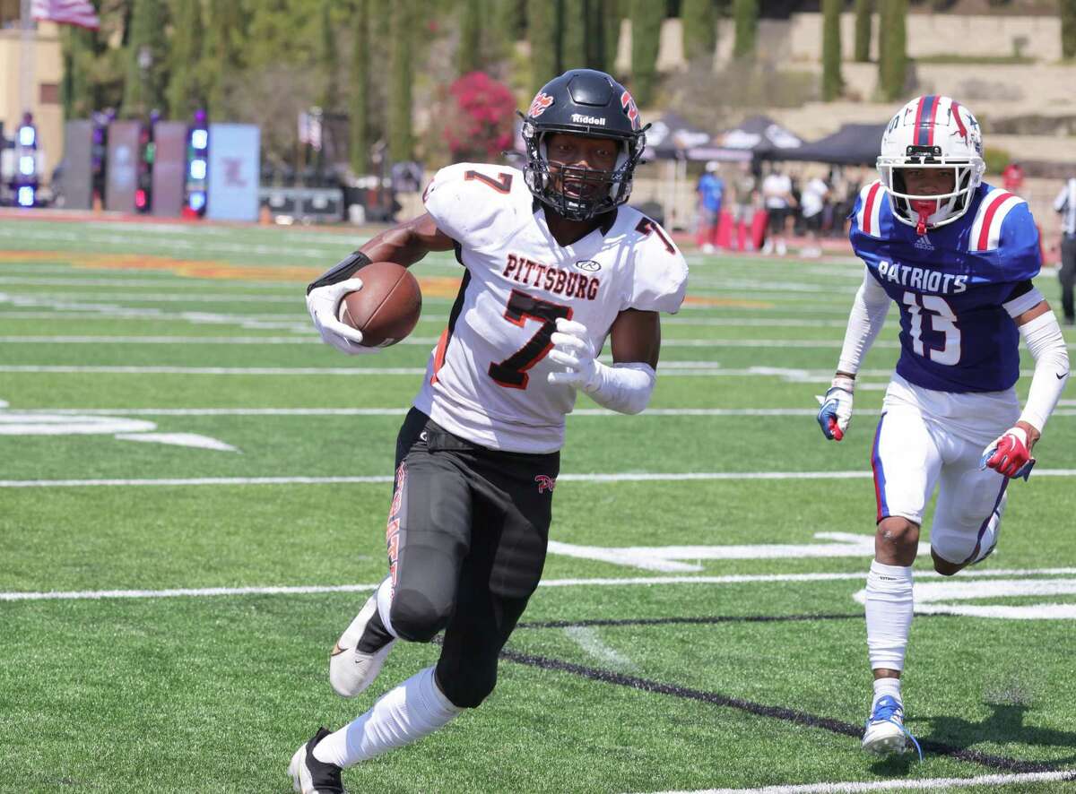 Pittsburg's Kai Taylor — a Nevada commit — had six catches for 149 yards and a pair of touchdowns in the third-ranked Pirates' 34-14 defeat of then-No. 17 California-San Ramon.
