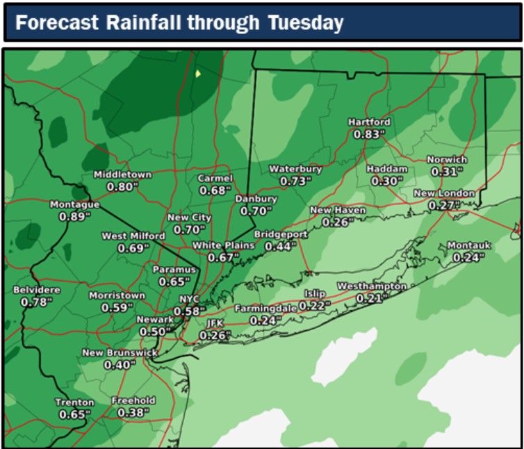 Heavy rain poses flooding risk in Connecticut on Tuesday. - Vimarsana News