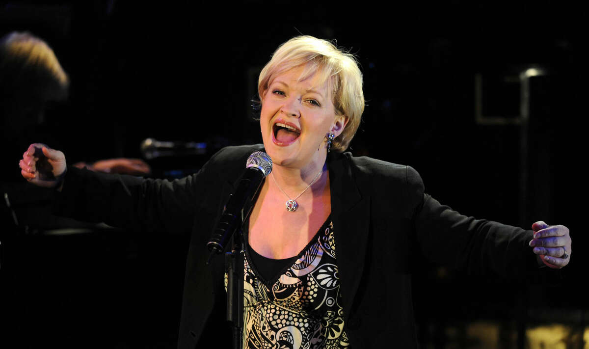 Maria Friedman performs a number from 'Re-arranged' (featuring the songs of Sondheim, Bacharach & Gershwin) accompanied by 11 piece band, at the Menier Chocolate Factory in south London. (Photo by Joel Ryan - PA Images/PA Images via Getty Images)