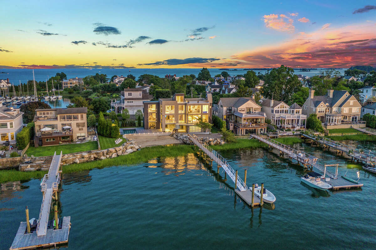Westport home with rooftop deck, glass elevator listed for 9.9M