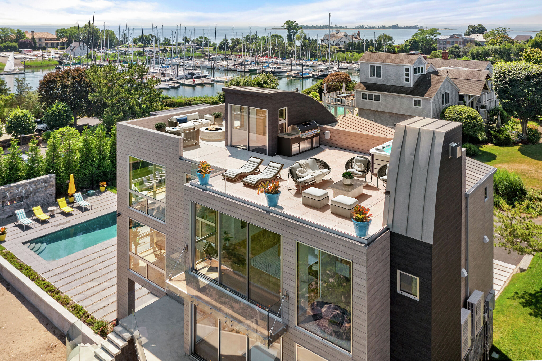 Westport Home With Rooftop Deck Glass Elevator Listed For M