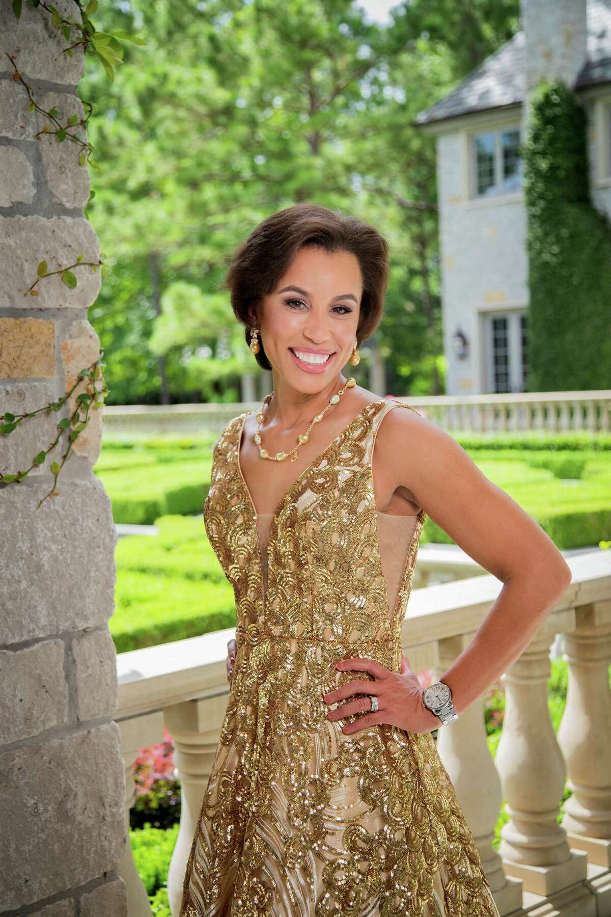 First-time honoree Crystal Wright wears a gown by Basix.