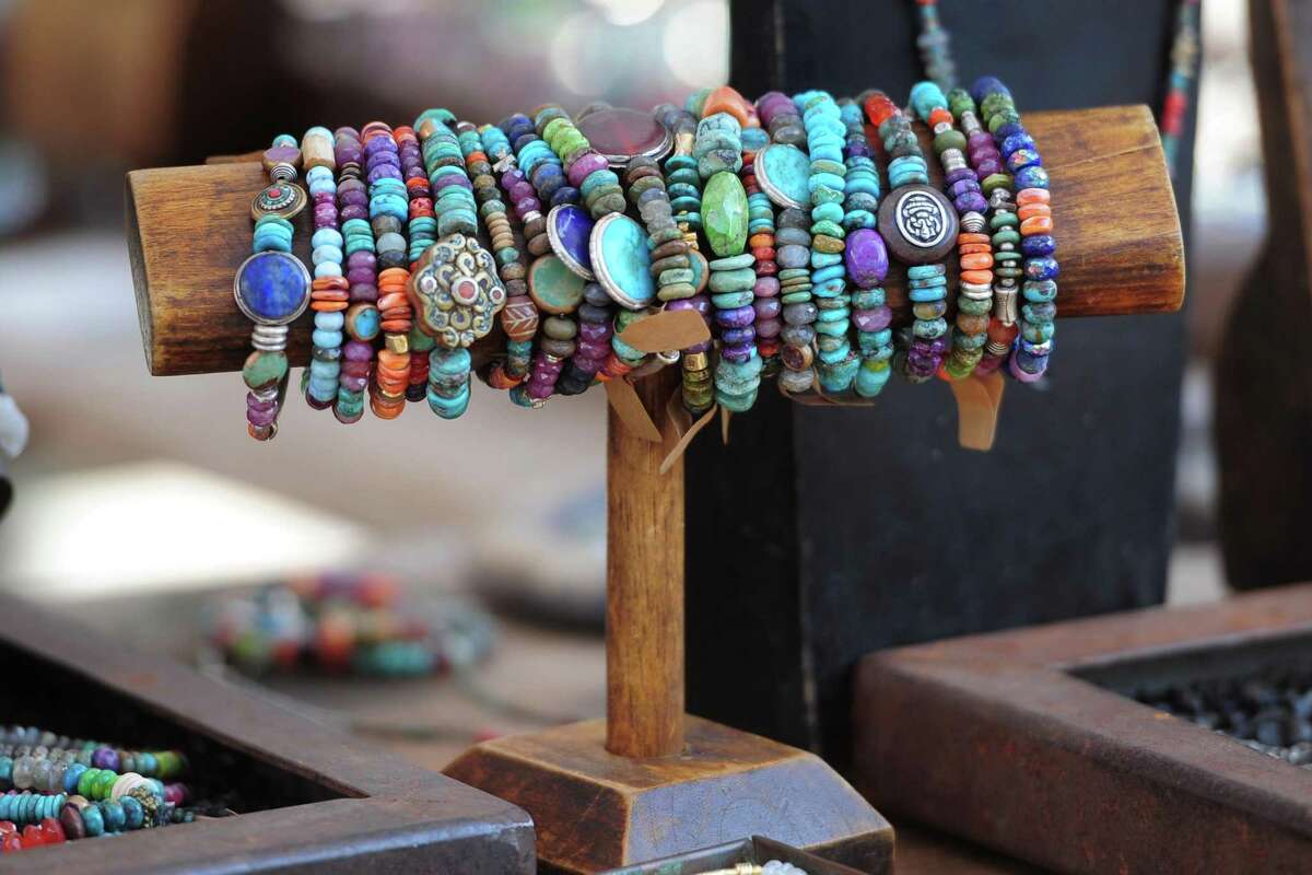 The annual Arts & Crafts on Bedford event on Bedford Street in downtown Stamford, Conn., on Saturday September 10, 2022. Arts & Crafts on Bedford brings juried artisans from throughout the Northeast who will display and sell juried works including ceramics, fiber arts, fine art, jewelry, metal, photography, painting, wood and more. Arts & Crafts on Bedford is presented by Stamford Downtown Special Services District and sponsored by 95.9 The Fox, Star 99.9, WEBE 108 and Happyhaha.com Photography.