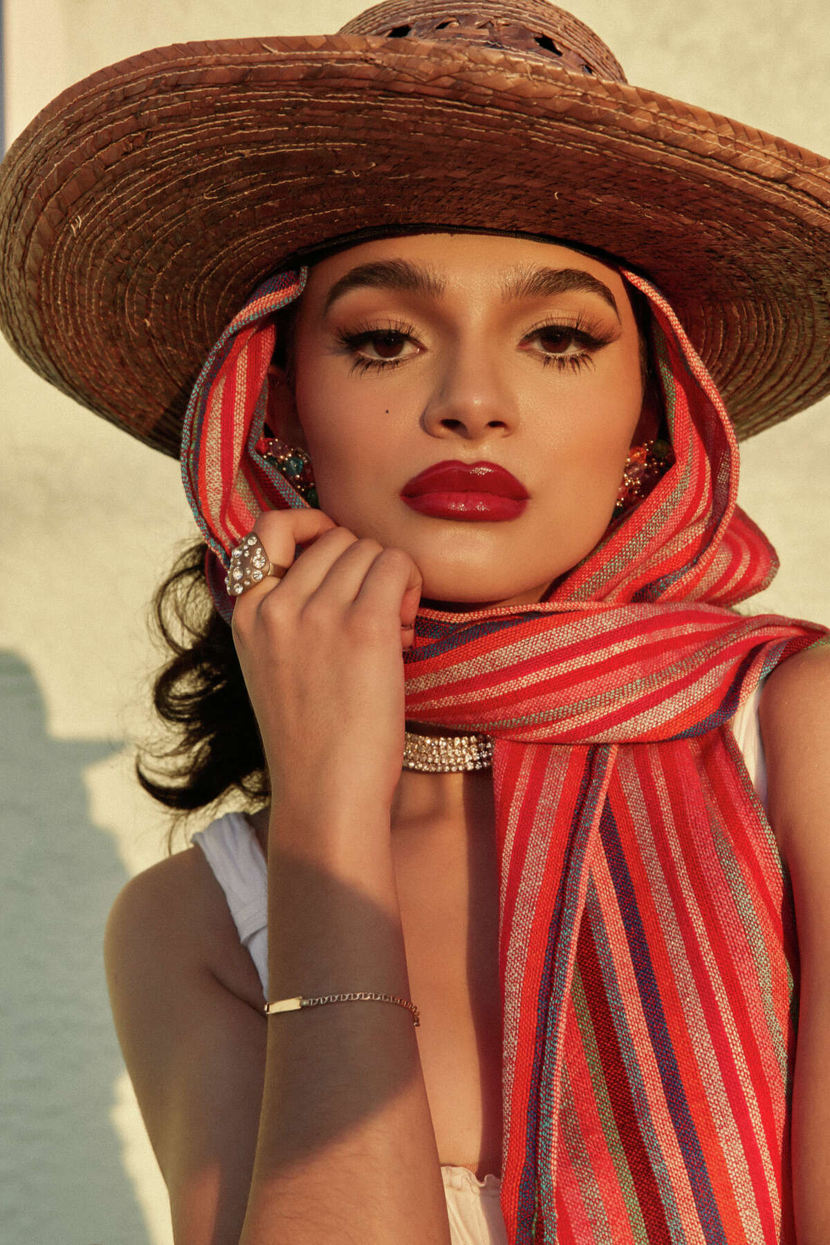 Paulina Chávez in a Maria Felix-inspired photo shoot. The young San Antonio actress discovered she has a family connection to the legendary actress from the Golden Age of Mexican cinema.