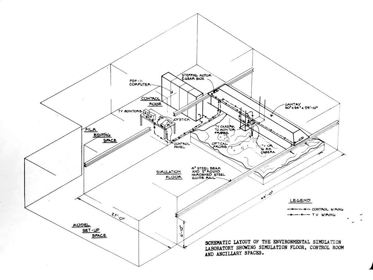 A blueprint of the UC Berkeley Environmental Simulation Laboratory.