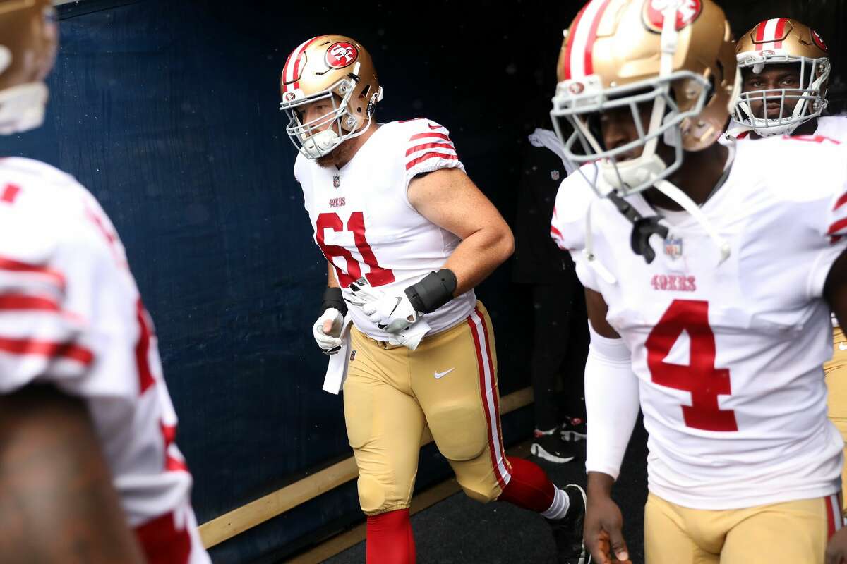Photos of Jacksonville grad Blake Hance on the sidelines in his first game with the San Francisco 49ers in the team's season opener in Chicago on Sunday.