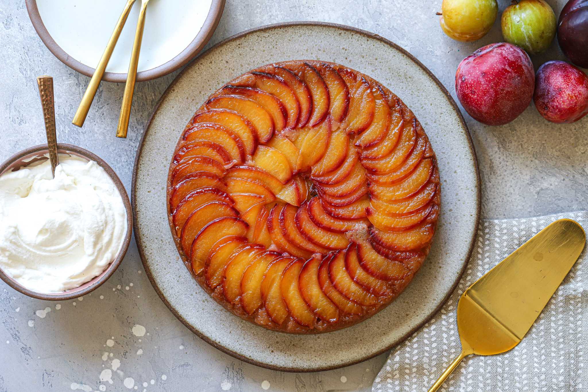 Upside Down Plum Cake - The Café Sucre Farine