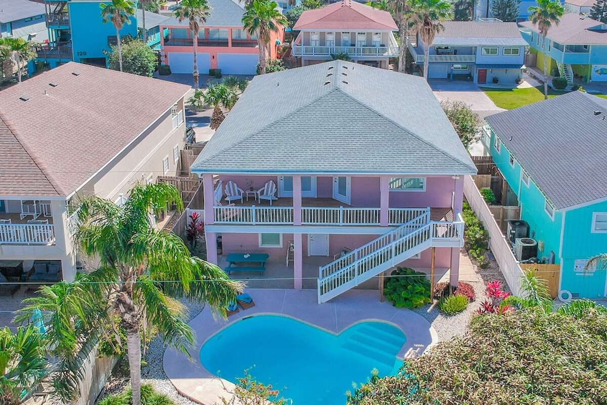 Walk to the beach from this property in South Padre Island, Texas. 