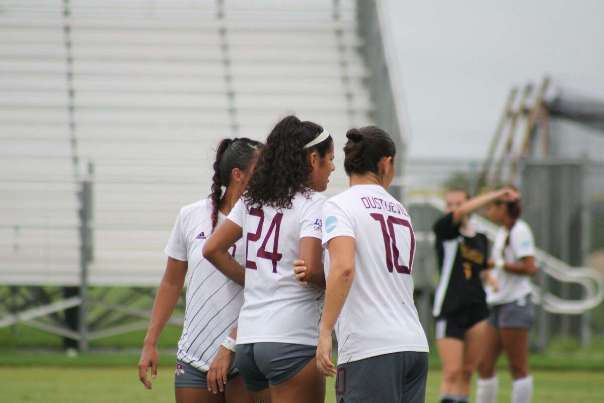 Alicia Martinez and Andrea Castellanos during the Dustdevils 4-1 win against Felician on September 4, 2022.