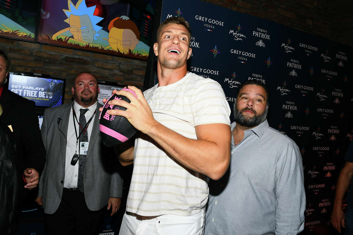NFL living legend, Rob Gronkowski, celebrated his retirement at Mohegan Sun FanDuel Sportsbook with family, friends and fans on September 10, 2022 in Uncasville, Conn. 
