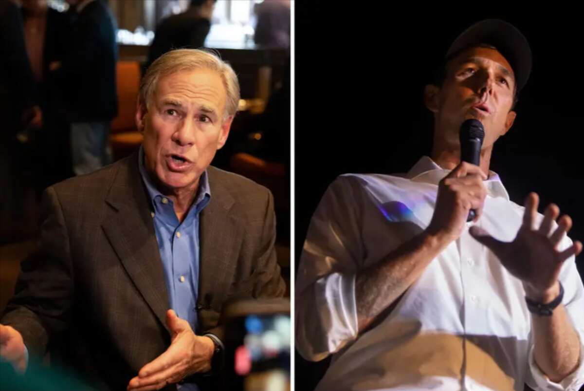 Gov. Greg Abbott, left, and Democratic gubernatorial candidate Beto O’Rourke.