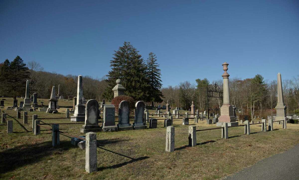 Gravestones in Central Cemetery in Brookfield. Thursday morning, November 21, 2019, in Brookfield, Conn.