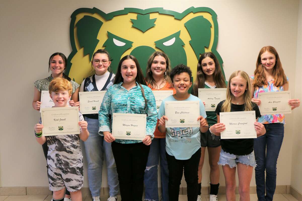 Ten Little Cypress-Mauriceville CISD students were recognized for earning a perfect score on one or more of their STAAR tests for the last school year.Top row, left to right: Eden Frenzel, Sarah Howell, Rayna Christy, Aubrey Temple, Ava ShugartBottom row, left to right: Kirk Jowell, Morgan Haynes, Bria Childress, Marren CrawfordNot pictured: Natalia Hernandez