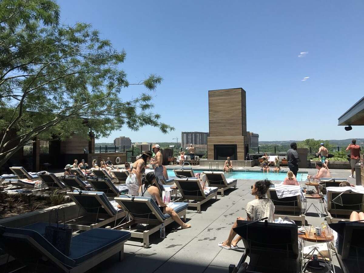 Tucked away in downtown Austin, Texas, you'll find Hotel Van Zandt. The hotel's outdoor pool is heated and features a fireplace on the deck.