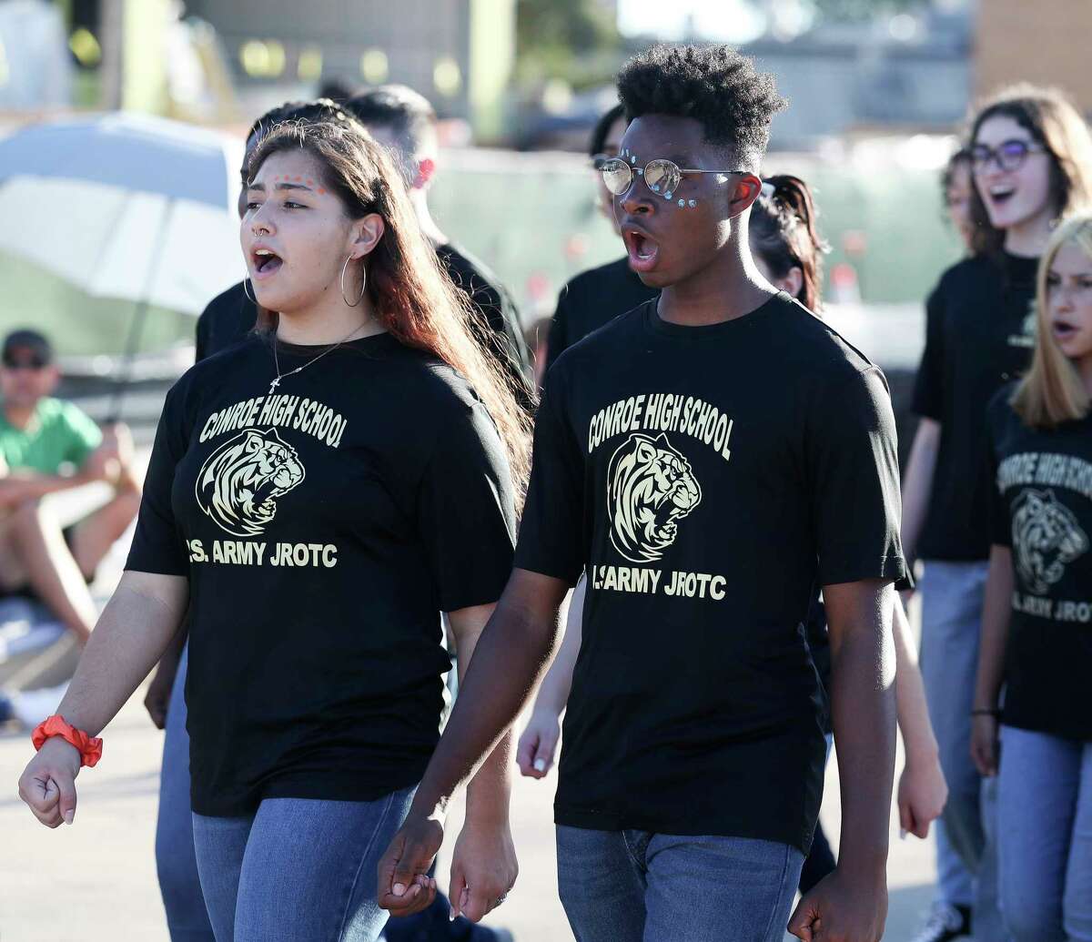 Conroe High Tigers roar into with annual parade