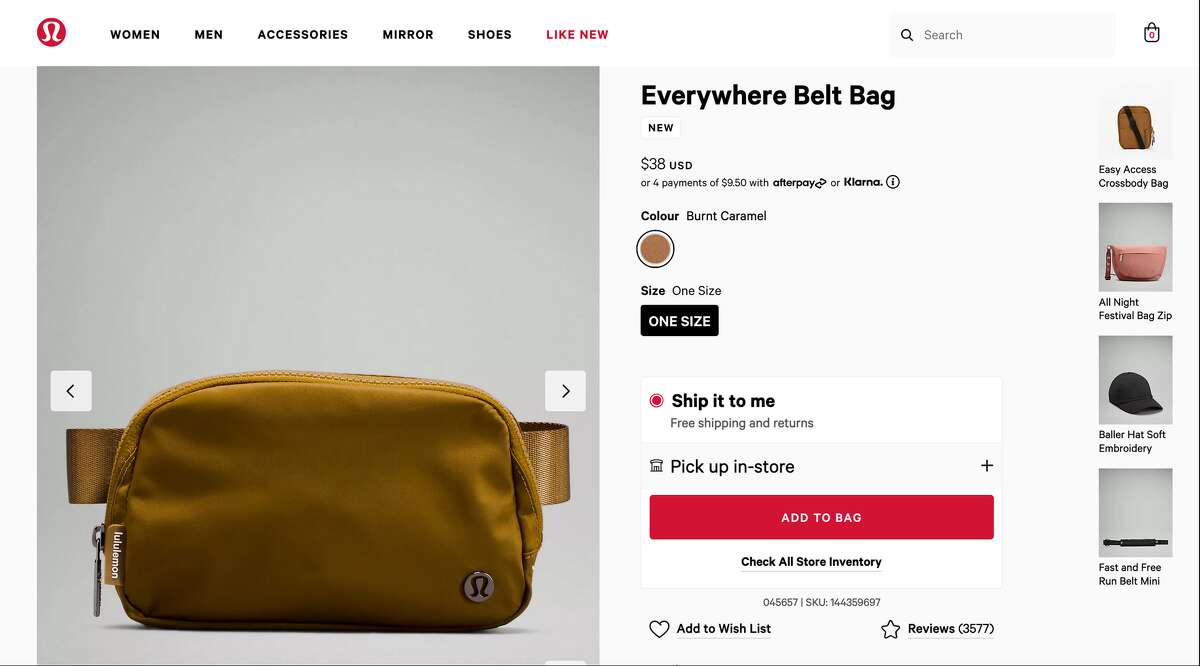 The lululemon Everywhere Belt Bag reappeared in stock online on Sep. 15 after being sold out for months.