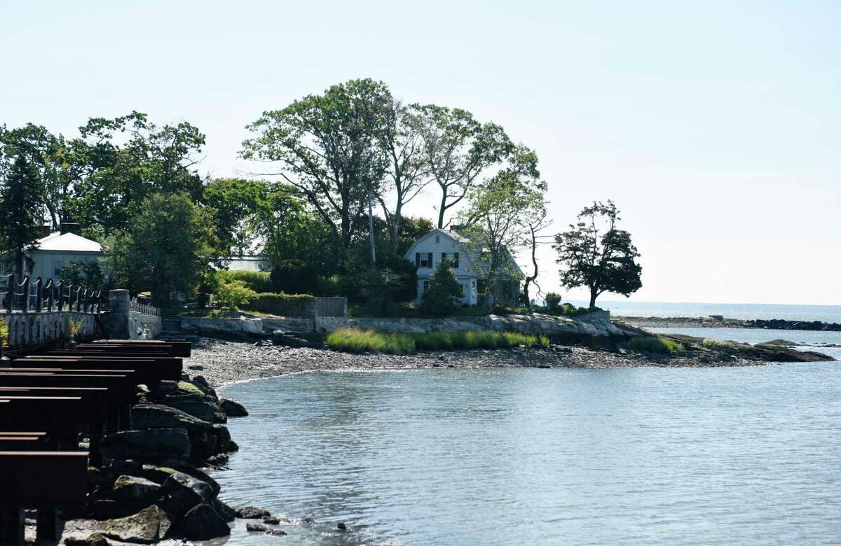 The 3.51 acre private island property located at 140 Wallacks Dr. in Stamford, Conn. Thursday, Sept. 15, 2022. More than $730,000 in taxes and interest are owed to the city for the property at 140 Wallacks Dr., making its owner the top tax delinquent in Stamford, according to data provided by the city's tax collector.