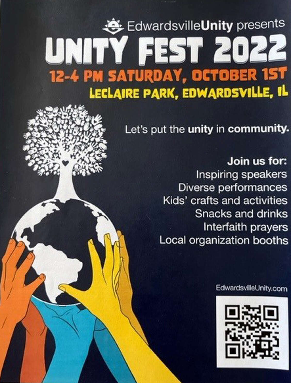 Edwaredsville Unity is hosting the inaugural Unity Fest 2022 at Leclaire Park in Edwardsville.