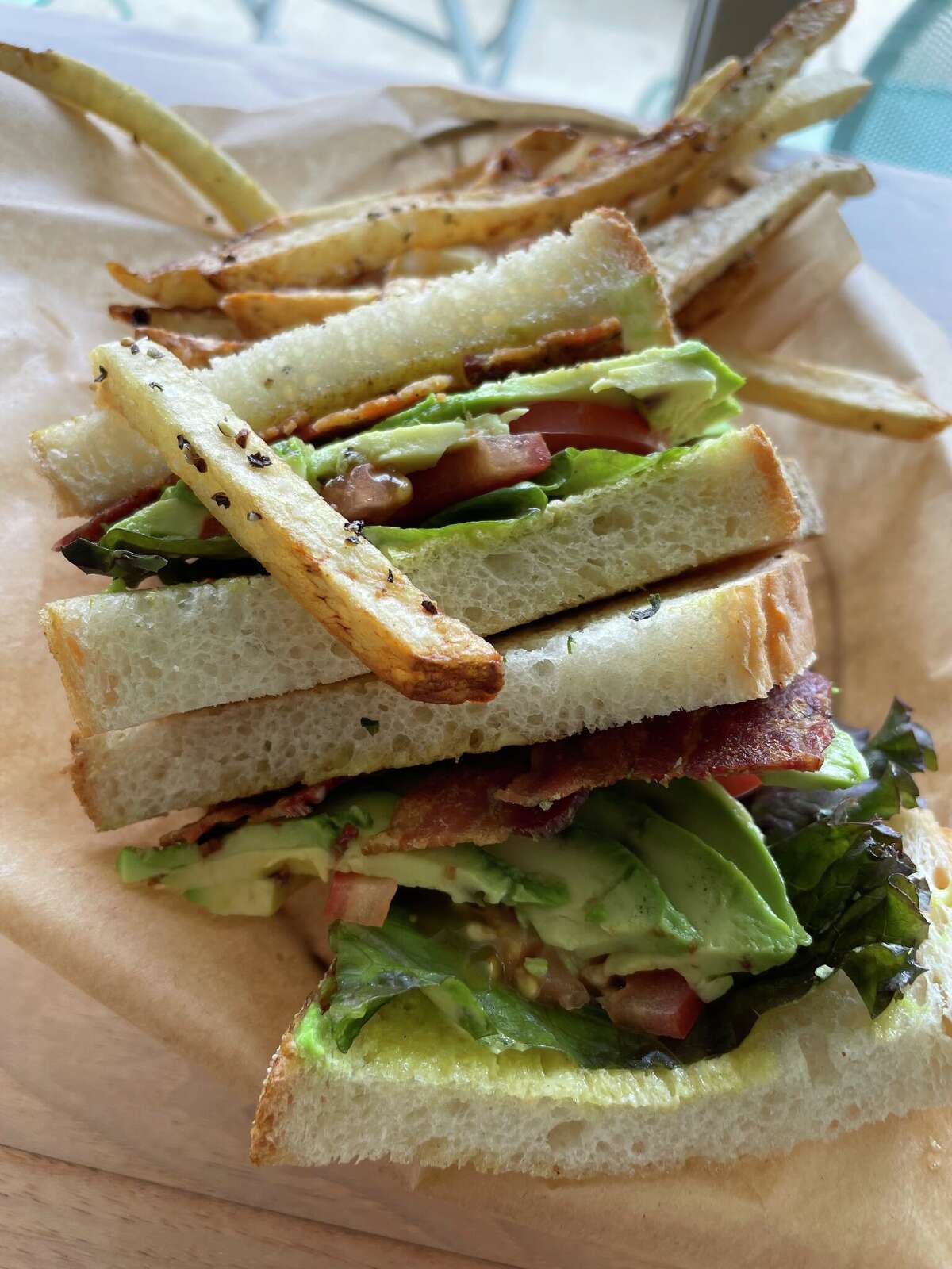 The Good Kind's BLTA includes layers of bacon and thinly sliced ​​avocado. 