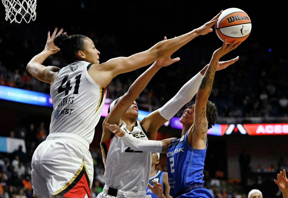 UConn's Kiah Stokes of Las Vegas wins WNBA championship